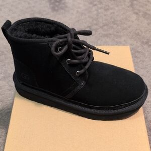 UGG Kids Black Suede Boots